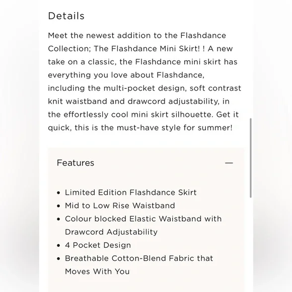 Lorna Jane Flashdance mini skirt - Picture 12 of 13